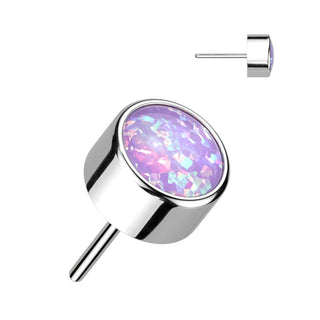 Titanium top zirconia opal bezel setting Push-In