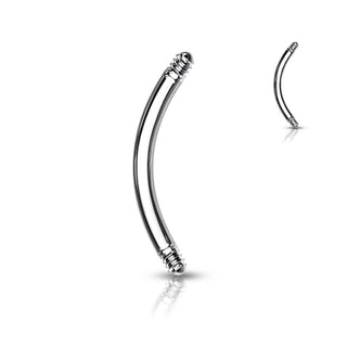 curved barbell pin