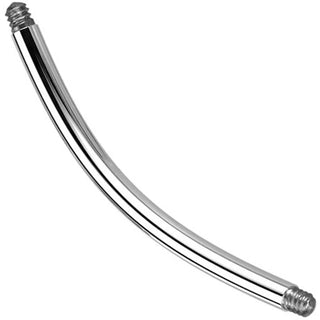 Titanium curved barbell pin