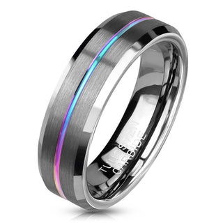 Silver Brushed Rainbow Line