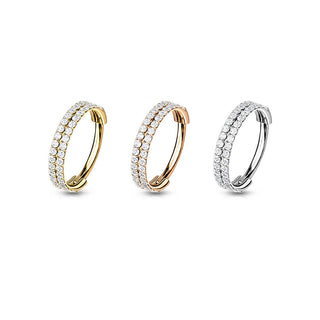 Ring Double Line Zirconia Clicker