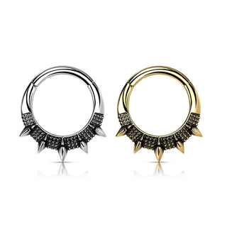 Anello Piercing Punte di lancia Clicker
