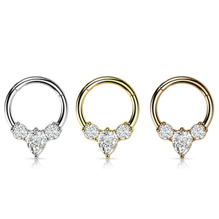 Ring Pear Zirconia Clicker