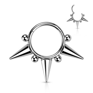 Anello Piercing Punte di lancia Clicker