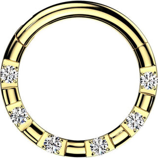 Anello Piercing 6 zirconi Segment