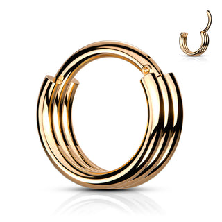 Ring Triple Layered Hoops Clicker