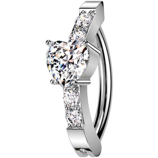 Piercing Ombelico Cuore zirconi