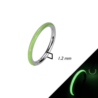 Titanium Ring Glow in the Dark Clicker