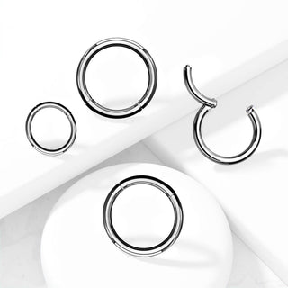 Titanium Ring Silver Clicker