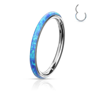 Titanium Ring Opal Clicker