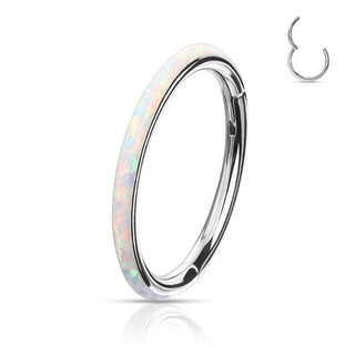 Titanium Ring Opal Clicker