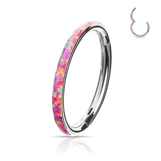 Titanium Ring Opal Clicker