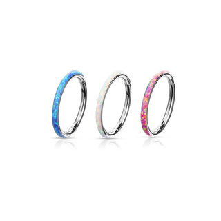 Titanium Ring Opal Clicker