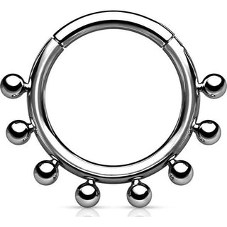 Titanium Ring Ball Silver Clicker