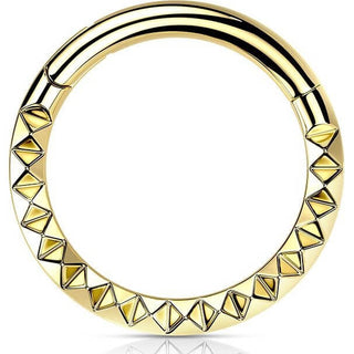Titanium Ring Pyramid Cut Clicker