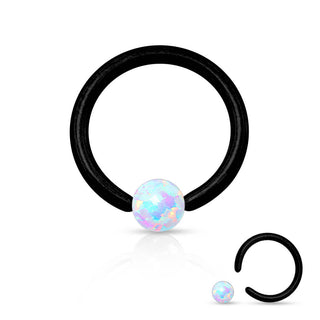Ring Opal Ball Captive Bead