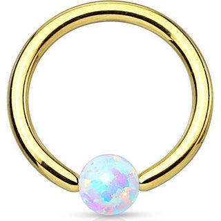 Ring Opal Ball Captive Bead