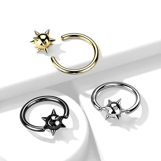 Ring Ball Spike Captive Bead