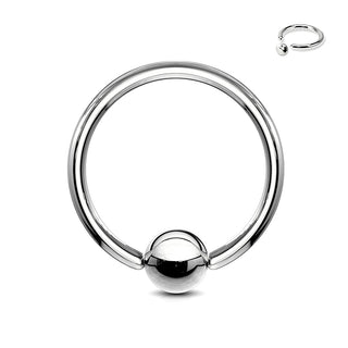 Ring Ball Silver Captive Bead