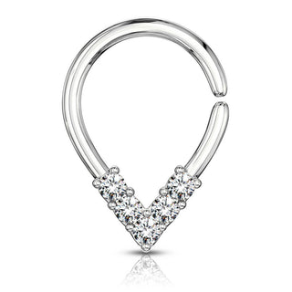 Ring Chavron 5 Zirconia Bendable