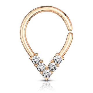 Ring Chavron 5 Zirconia Bendable