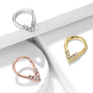 Ring Chavron 5 Zirconia Bendable