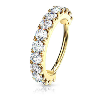 Kółko cyrkonia kolczyk rozginany