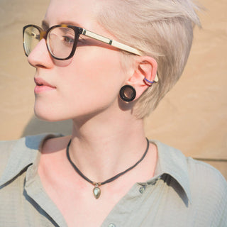 Kółko cyrkonia kolczyk rozginany