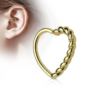 Ring Turned Heart Bendable