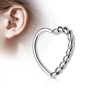 Ring Turned Heart Bendable
