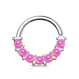 Anello Piercing 7 opali Pieghevole