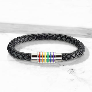 Black Braided Rainbow Magnet
