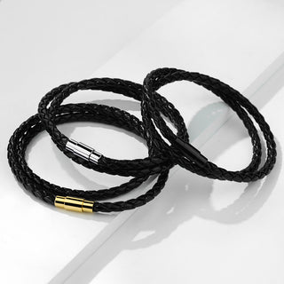 Double Row Black Braided Gold Claps Magnet