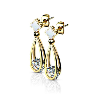 Pendente a goccia con zircone