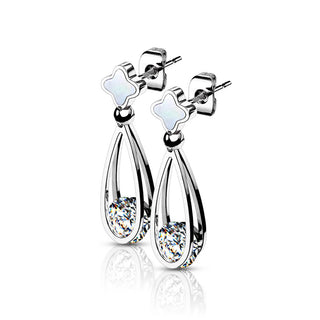 Pendente a goccia con zircone