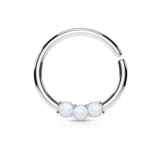 Anello Piercing 3 opali Pieghevole