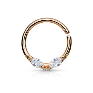 Ring Marquise Cut Zirconia Bendable