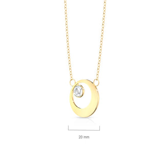 Design luna piena con zircone