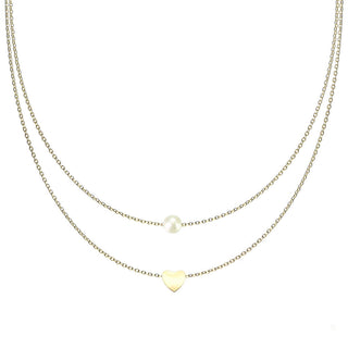 Pearl Heart Double Layered