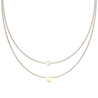Pearl Heart Double Layered