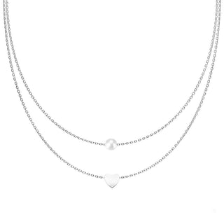 Pearl Heart Double Layered