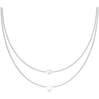 Pearl Heart Double Layered