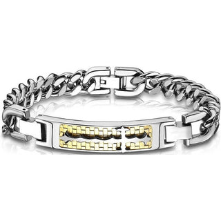 Cross Zirconia Silver Gold