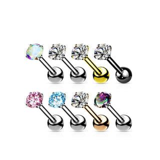 Titanium Barbell Zirconia Round