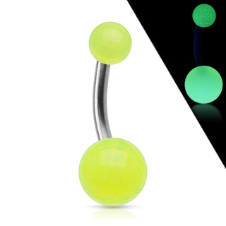 Titanium Belly Button Piercing Acrylic Ball Glow in the Dark