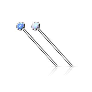 Titanium Fishtail Opal Round Silver