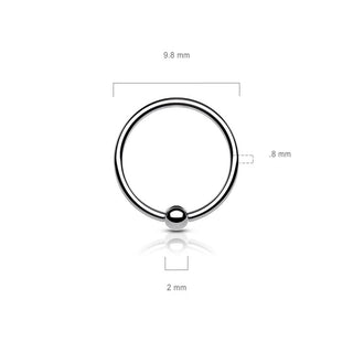 Titanium Ring Ball Bendable