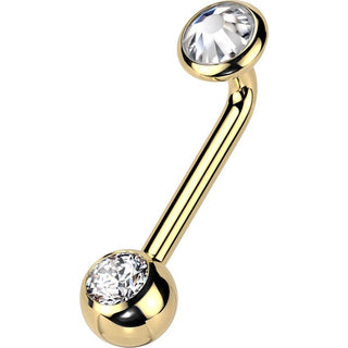 Titanio Piercing Cristina con Zirconi Filettatura Interna