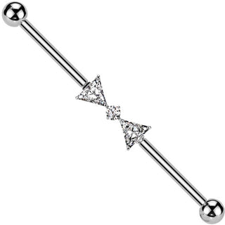 Titanium Industrial Barbell ribbon zirconia Internally Threaded