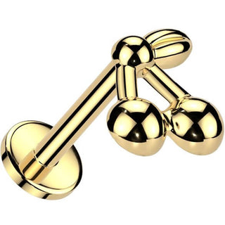 Titanium Labret cherries Internally Threaded